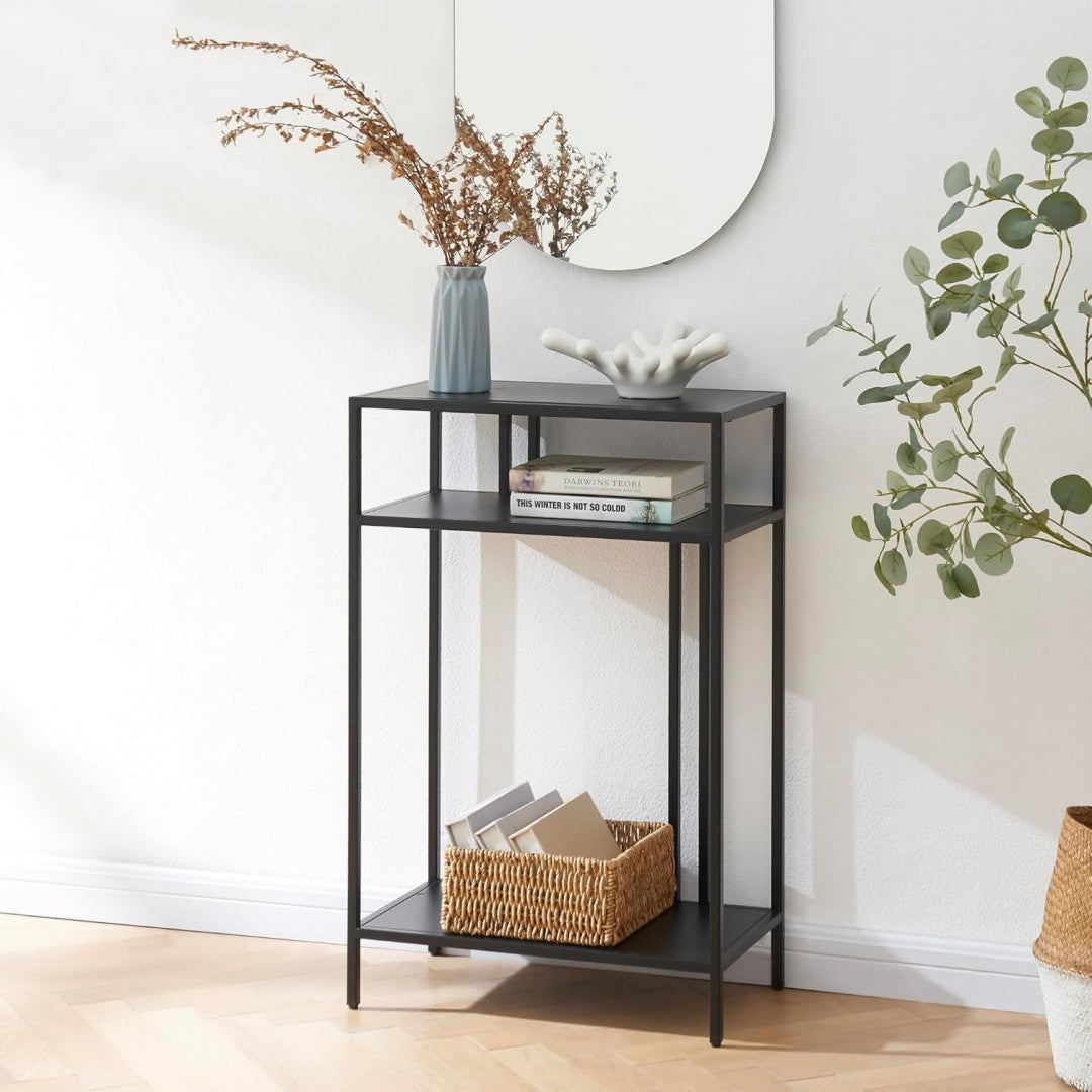 Console style industriel gris clair