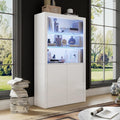 Pratique vitrine gris avec plateau en verre trempe design moderne
