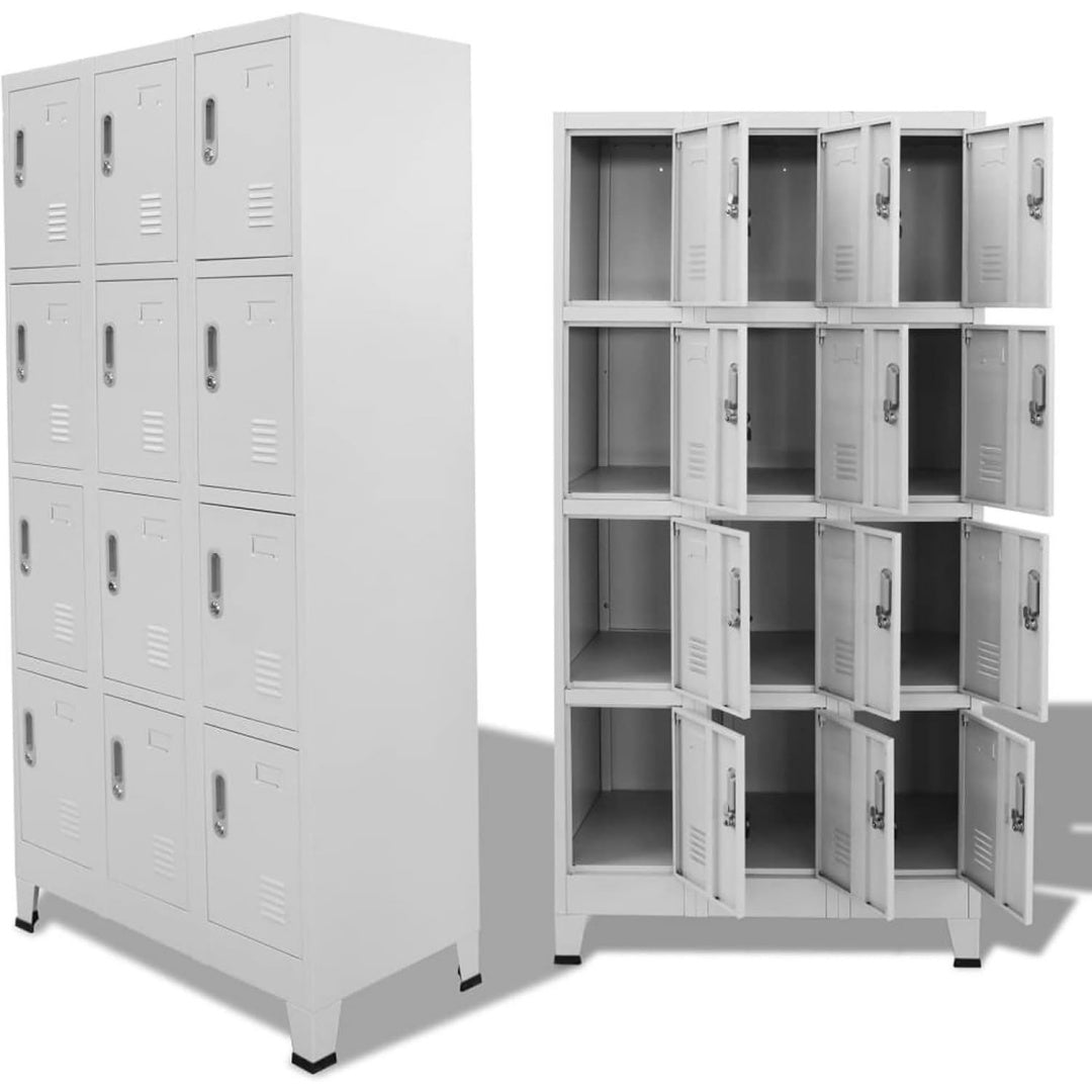 Armoire a 1 porte gris 90 x 45 x 180 cm