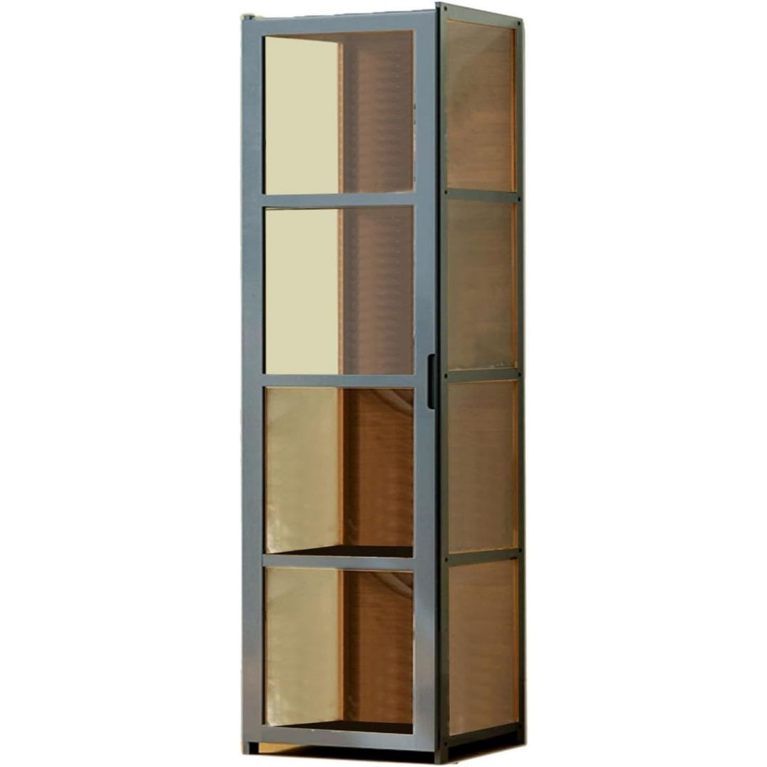 Marron armoire epuree structure metallique