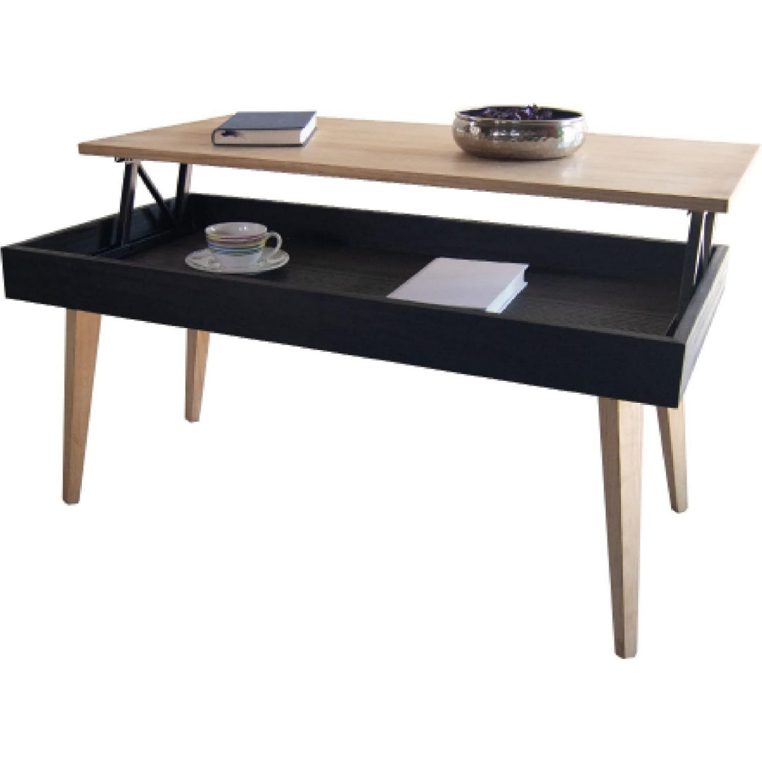 Table basse moderne en bois de pin et pin