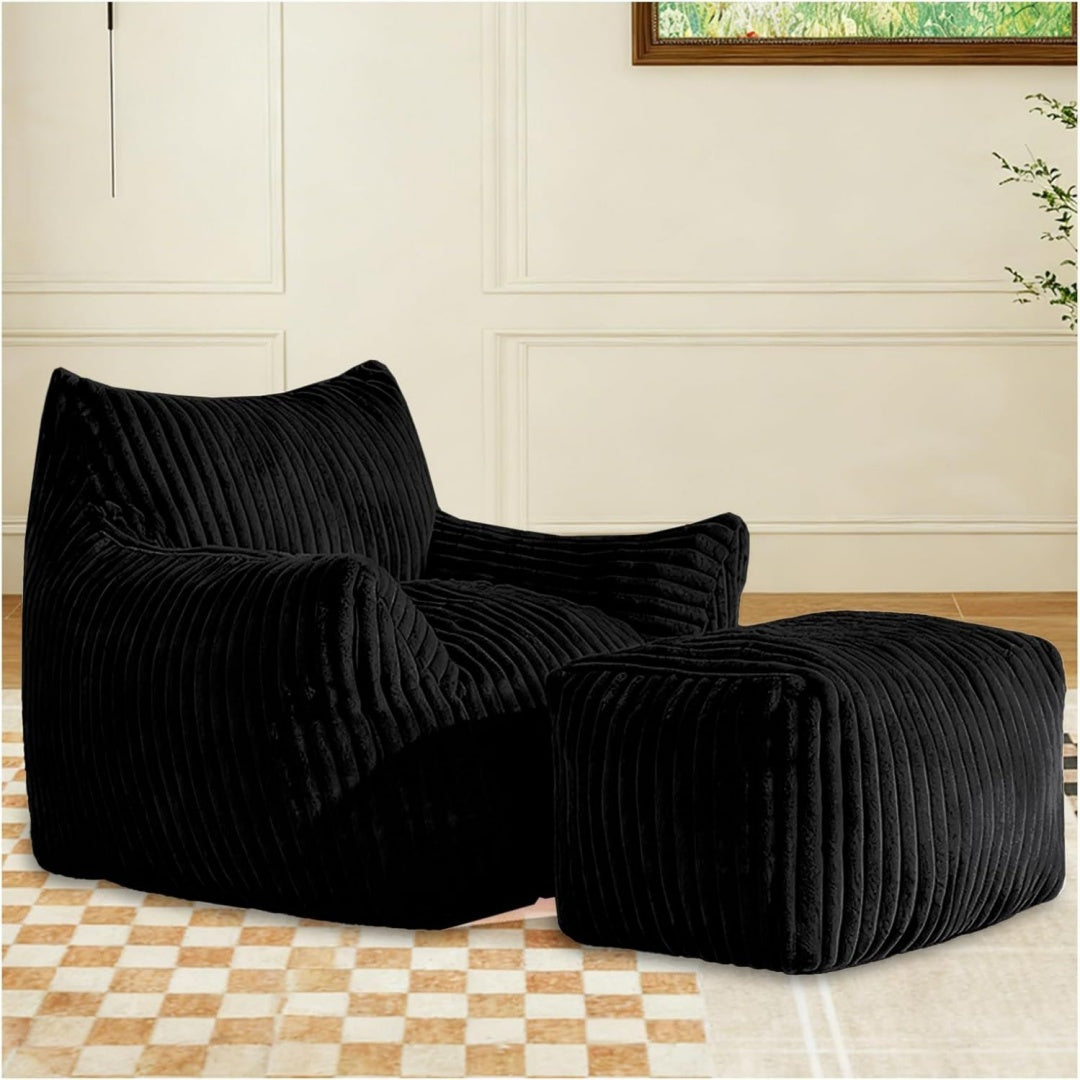 Scandinave pouf poire beige esprit industriel