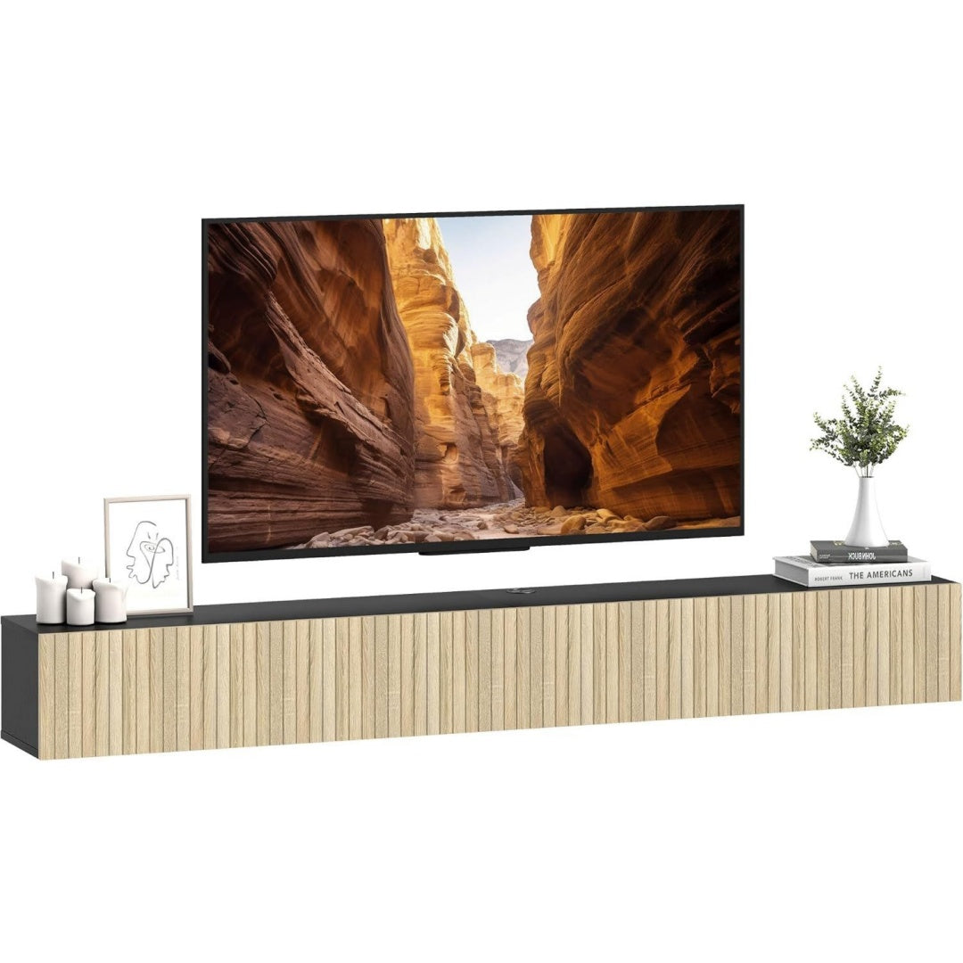 Meuble TV marron 140 cm, de rangement malin