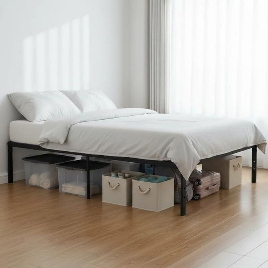 Sommier a lattes gris clair minimaliste