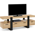Console TV marron structure metallique, 140 x 40 x 50 cm