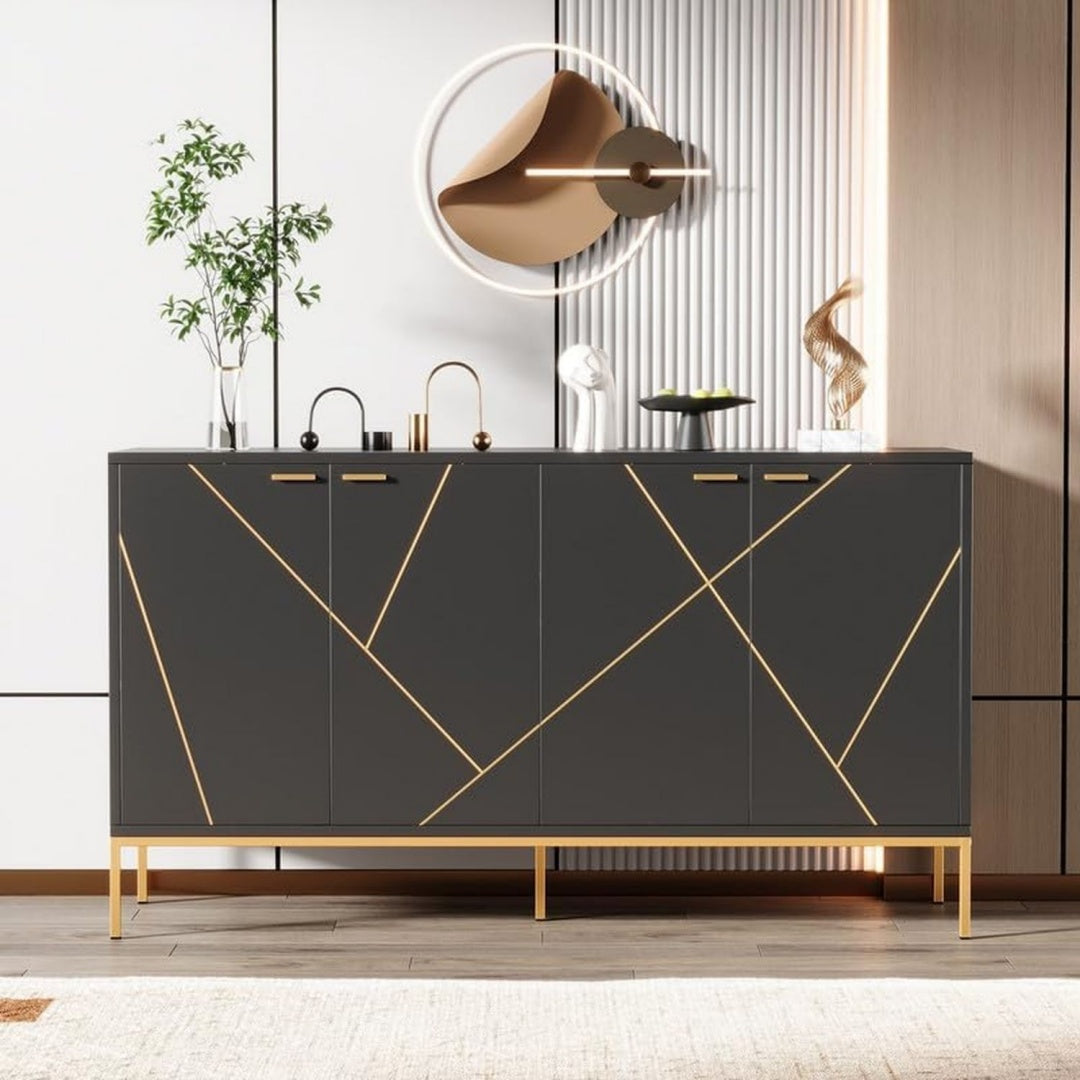 Buffet gris pour la salle a manger, confort d'utilisation