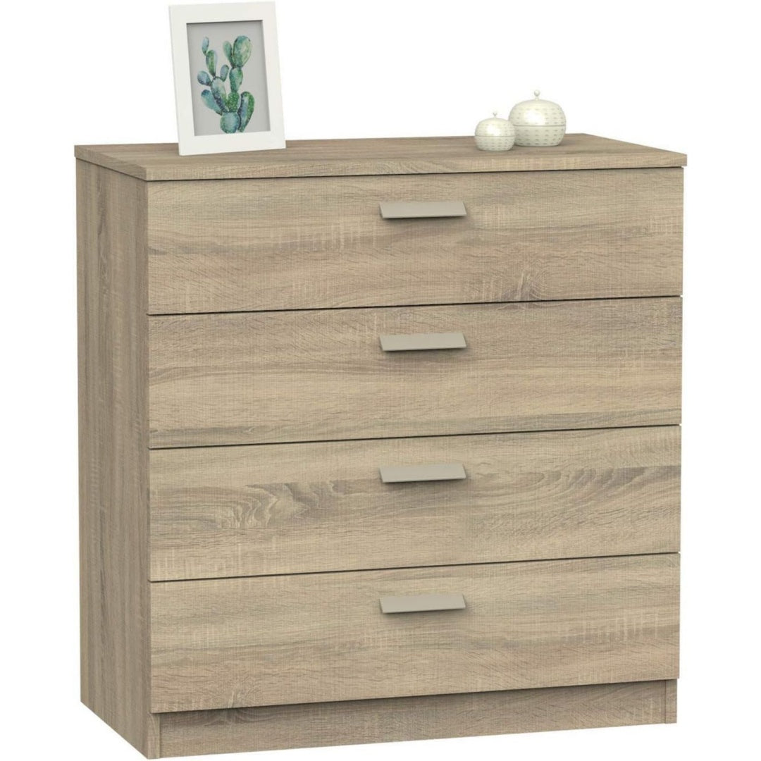 Belle commode avec 4 tiroirs, design compact