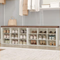 Contemporain banc de rangement rembourre en tissu gris clair pour chambre