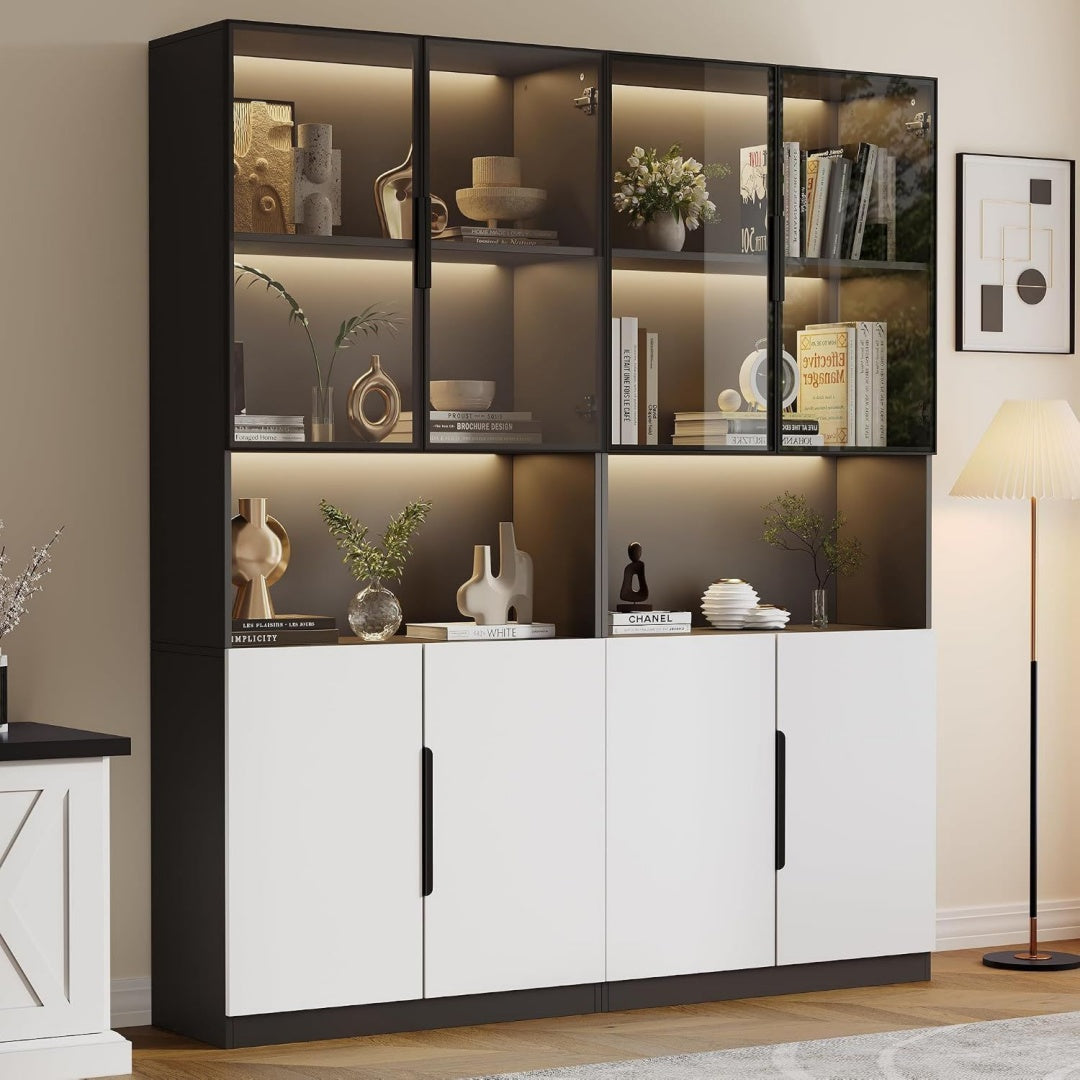 Bibliotheque gris, rangement, usage domestique