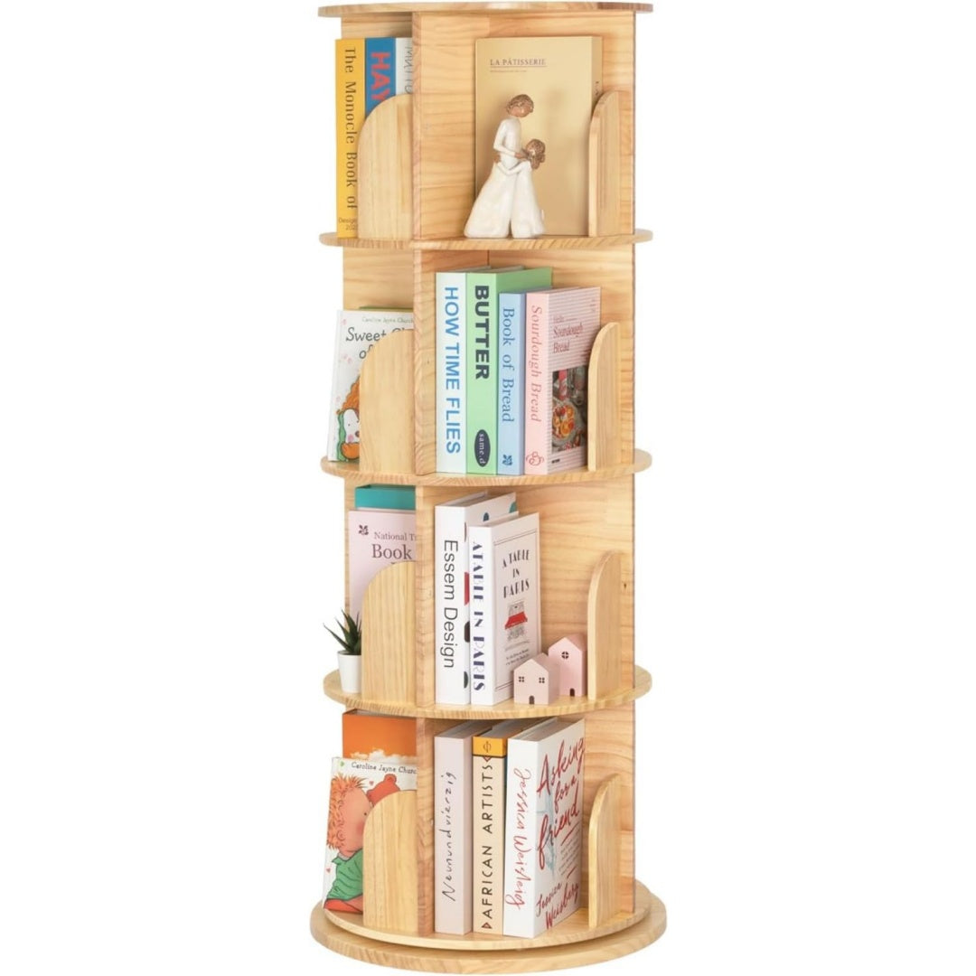 Compact, bibliotheque marron en bois