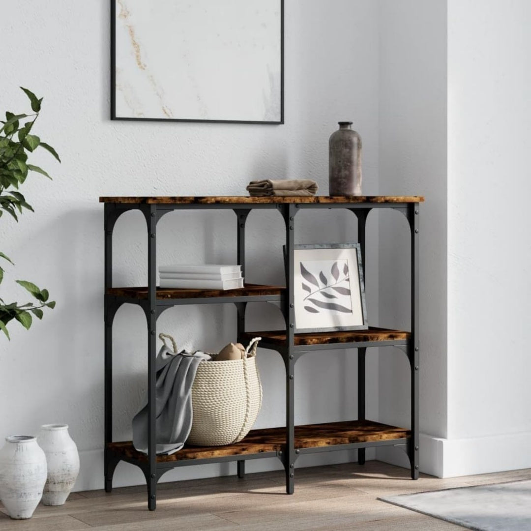 Console gris authentique industriel 80 x 29 x 75 cm