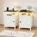 Table de chevet style rustique gris clair