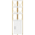 etagere d'angle gris clair pour sejour 38 x 38 x 180 cm