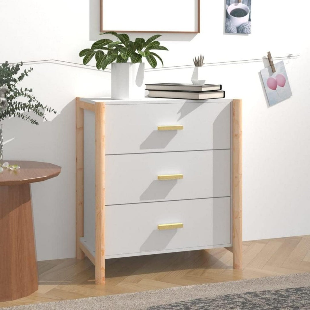 Matiere noble, bahut gris clair en bois