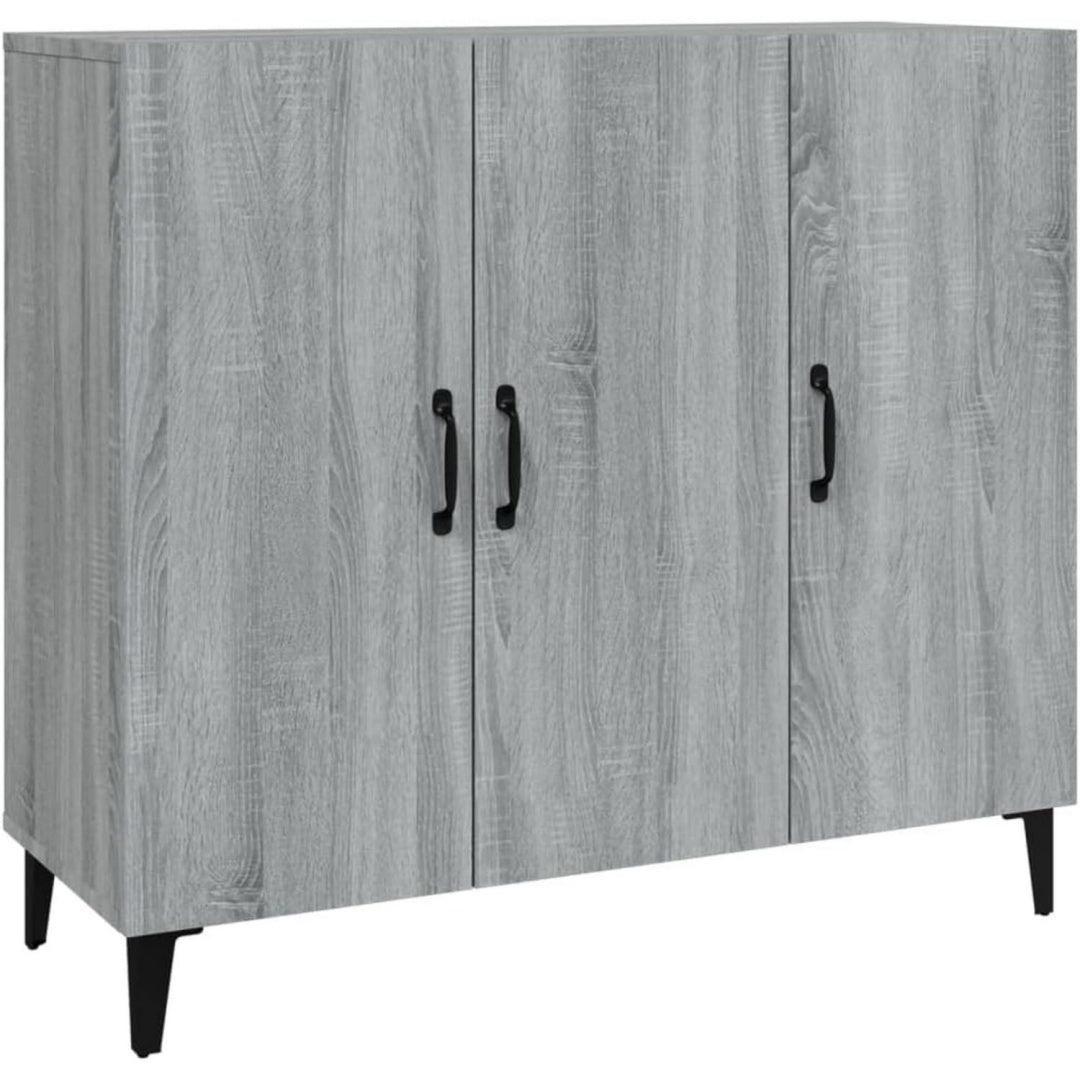 Buffet gris compact installation murale 90 x 34 x 80 cm