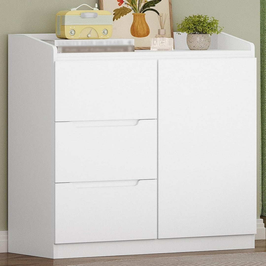 Design moderne commode gris clair 40 x 80 x 87 cm