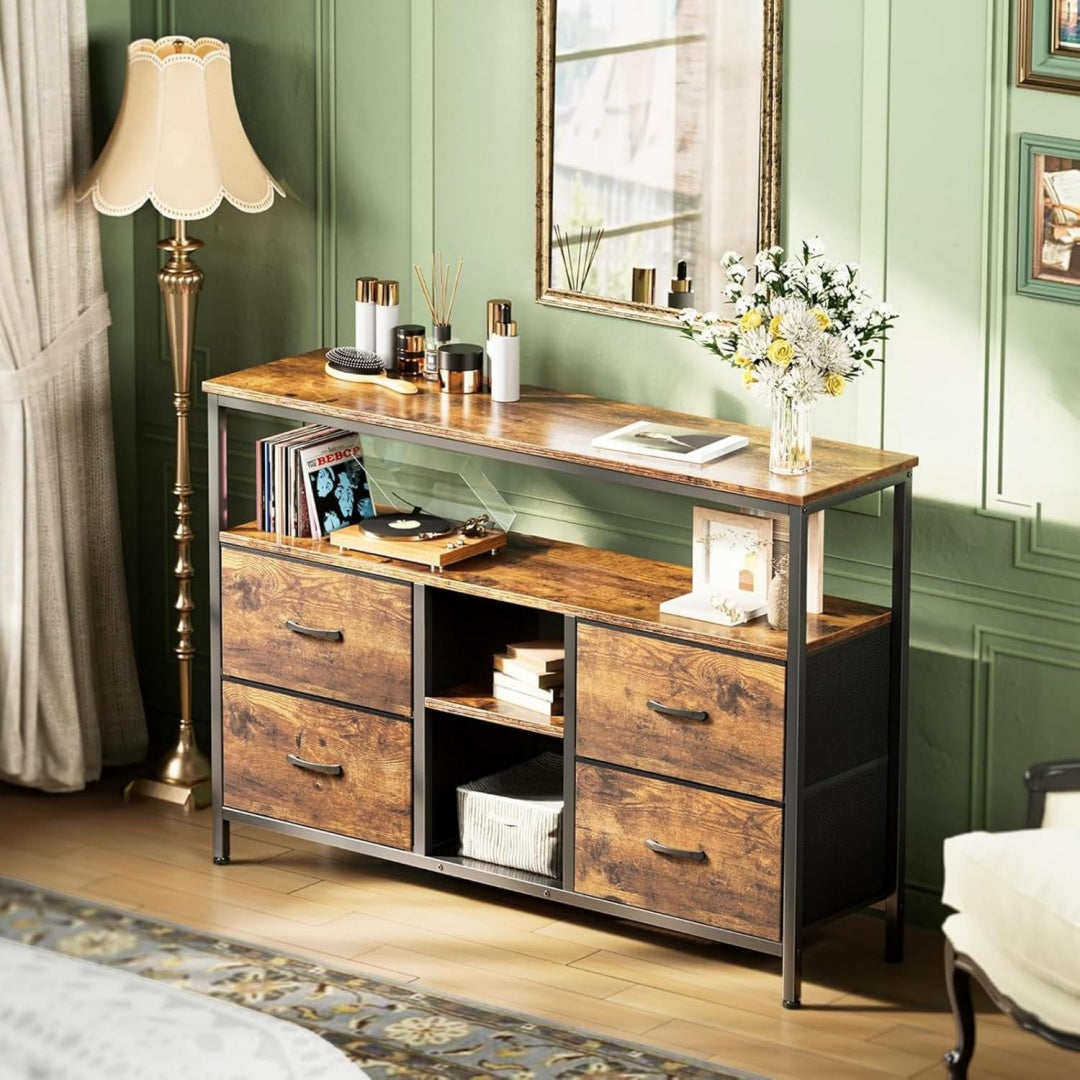 Meuble TV spacieux creme