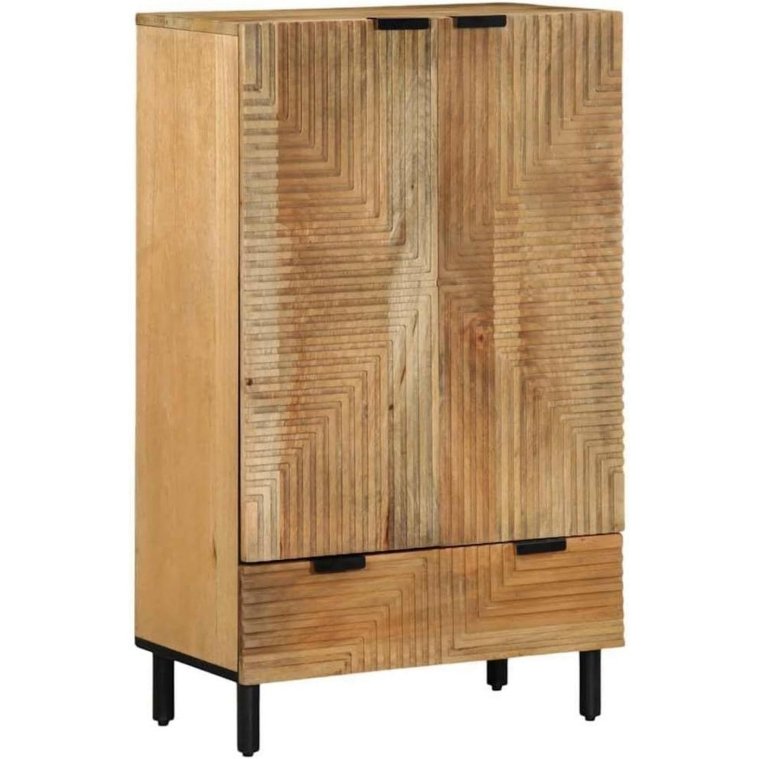 Buffet large 100 cm de haut en bois marron